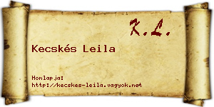 Kecskés Leila névjegykártya